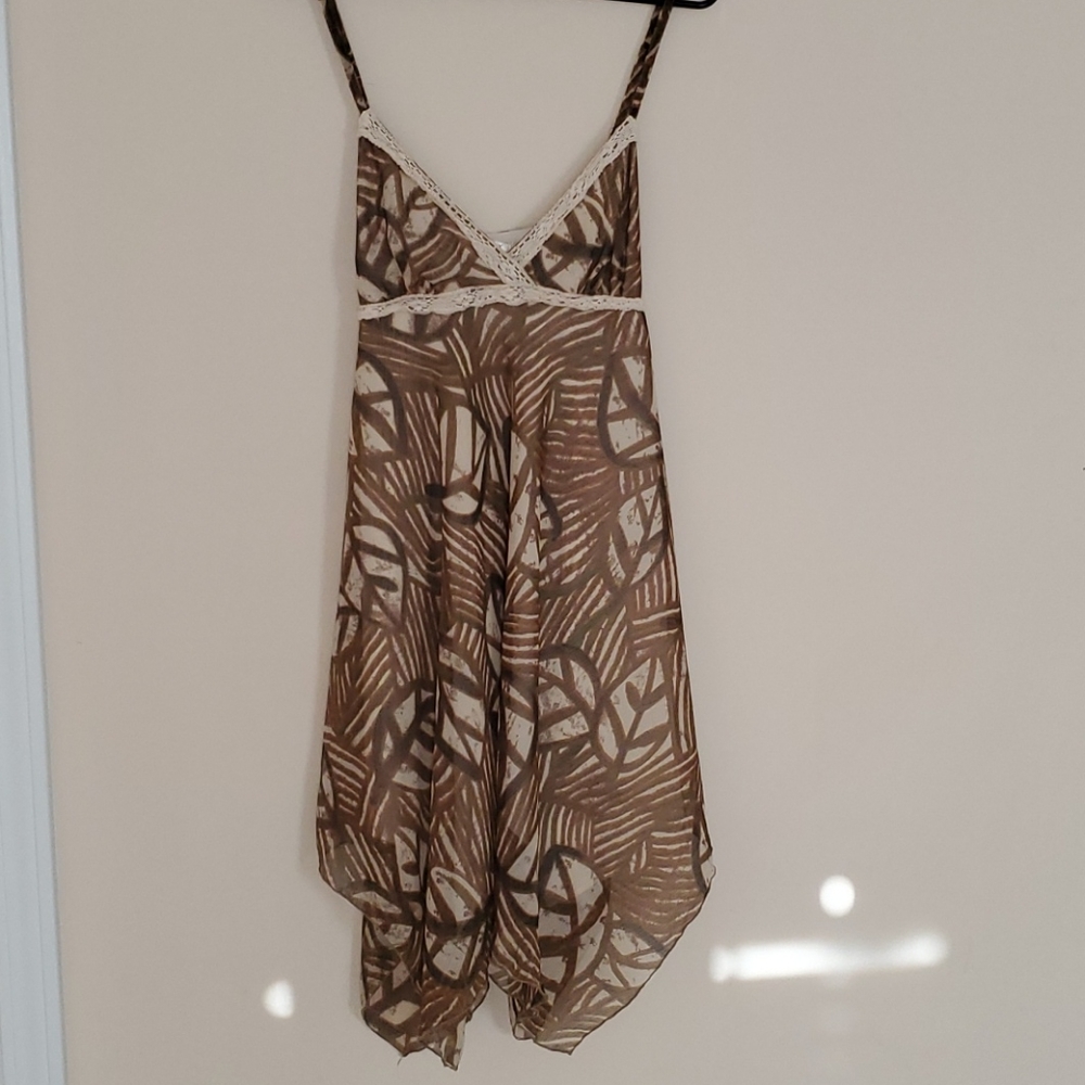 Chiffon handkerchief mini dress size small
